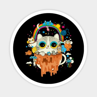 Cats Morning Tripping Dripping Coffee Magnet